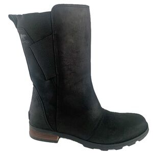 Sorel Dark Leather Moto Boots